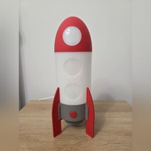 Red & White Rocket Night Light